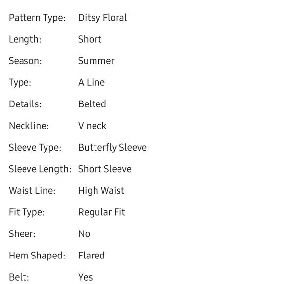 (NEW) Ditsy Floral Surplice Belted Dress - Picture 6 of 8